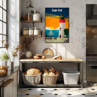 Cape Cod Lighthouse Coastal Adventure Travel Poster PosterGoat