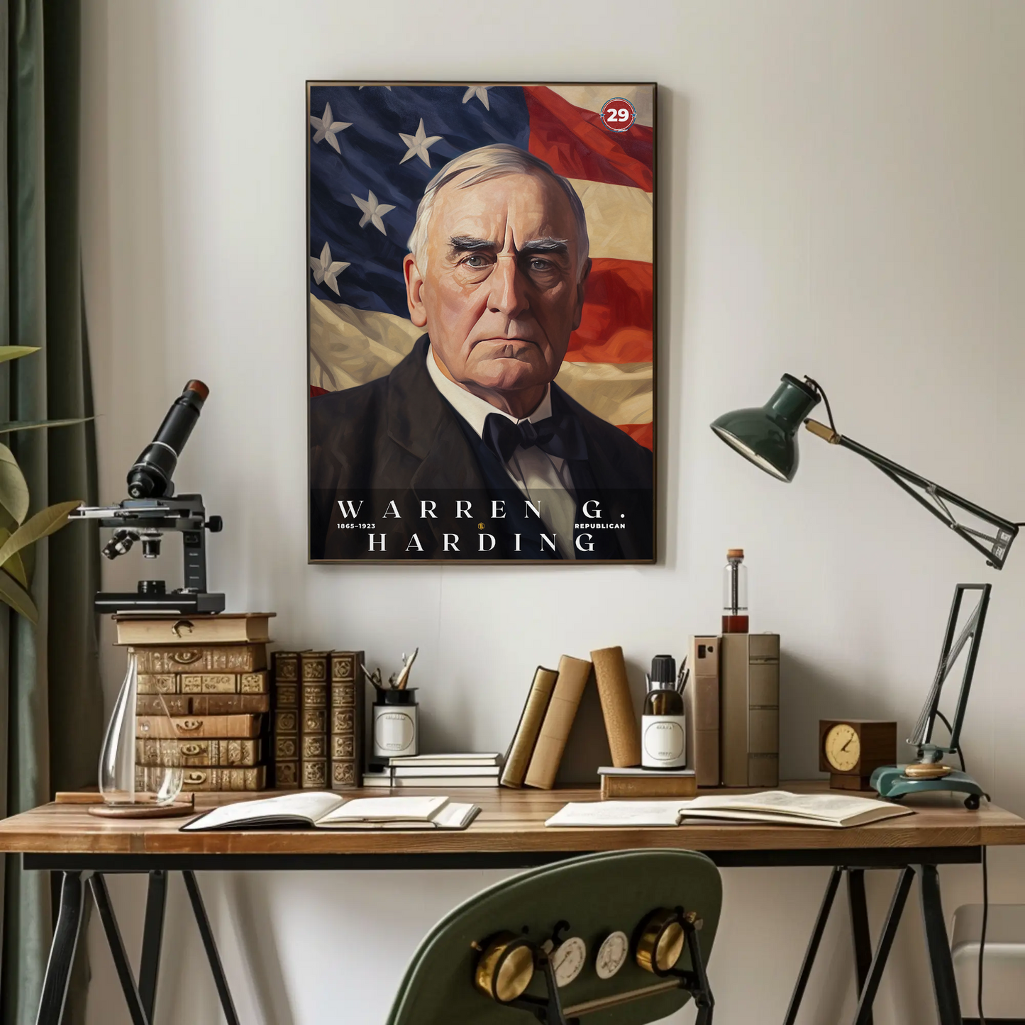 Warren Harding 29th President Of The United States Portrait