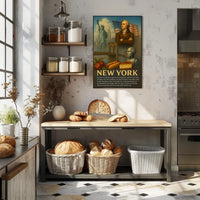 New York Heritage Poster Vintage Wall Art