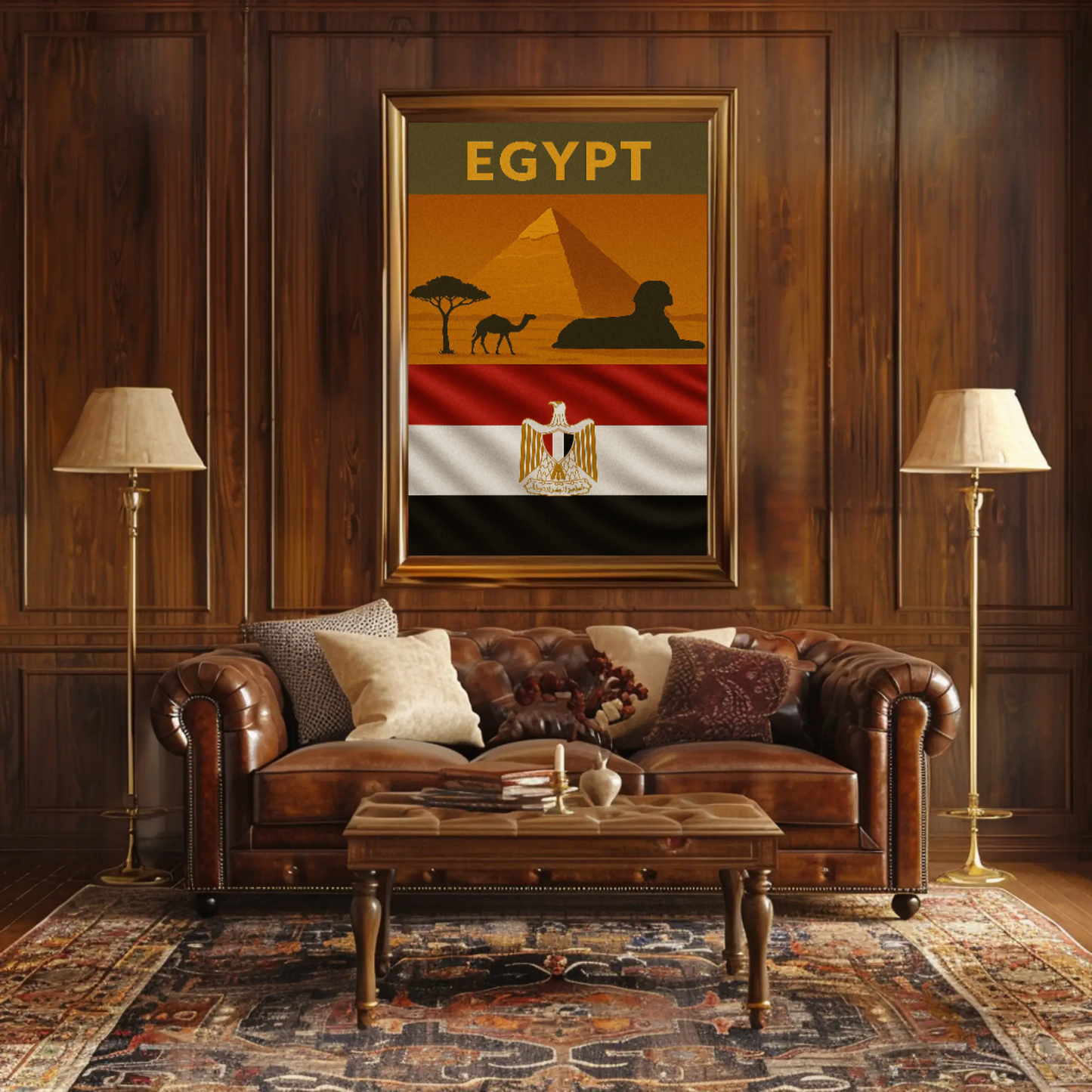 Egyptian Landscapes Vintage Travel Art Print Travel Poster