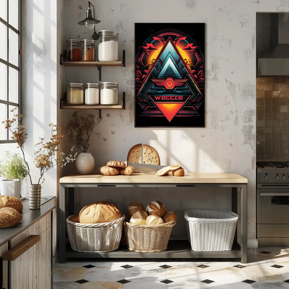 Geometric Sunrise Poster