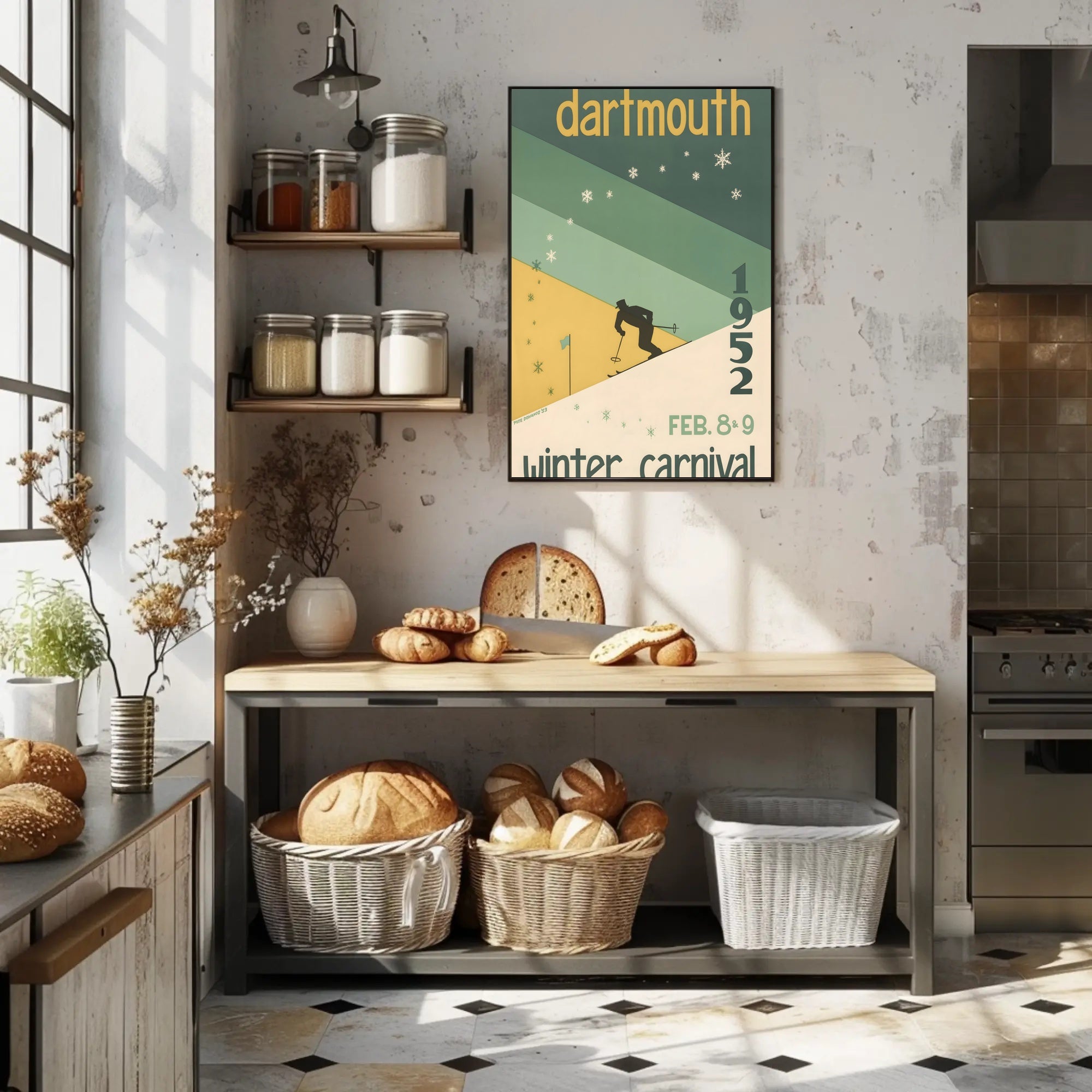 Dartmouth Winter Carnival 1952 Vintage Sports Poster PosterGoat