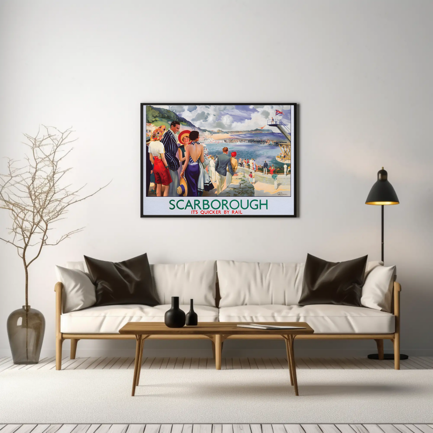 Scarborough - It's Quicker by Rail Poster