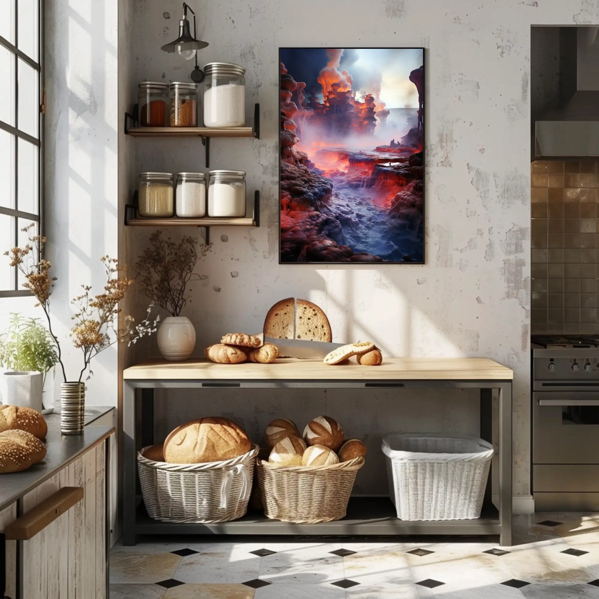 Mystical Lava Landscape Poster PosterGoat