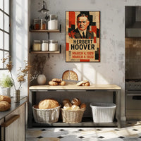 Herbert Hoover 31st President of the United States Layered paper Collage Poster