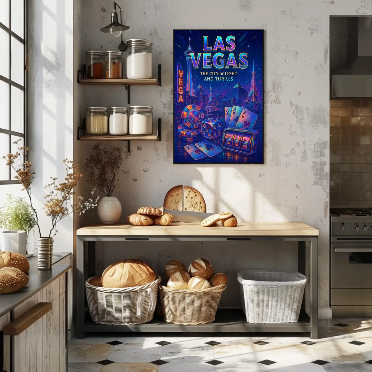 Las Vegas Neon Poster City Of Lights For Home Decor