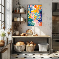 Vibrant Watercolor Forest Scene Abstract, Artistic, or Pop Culture Poster