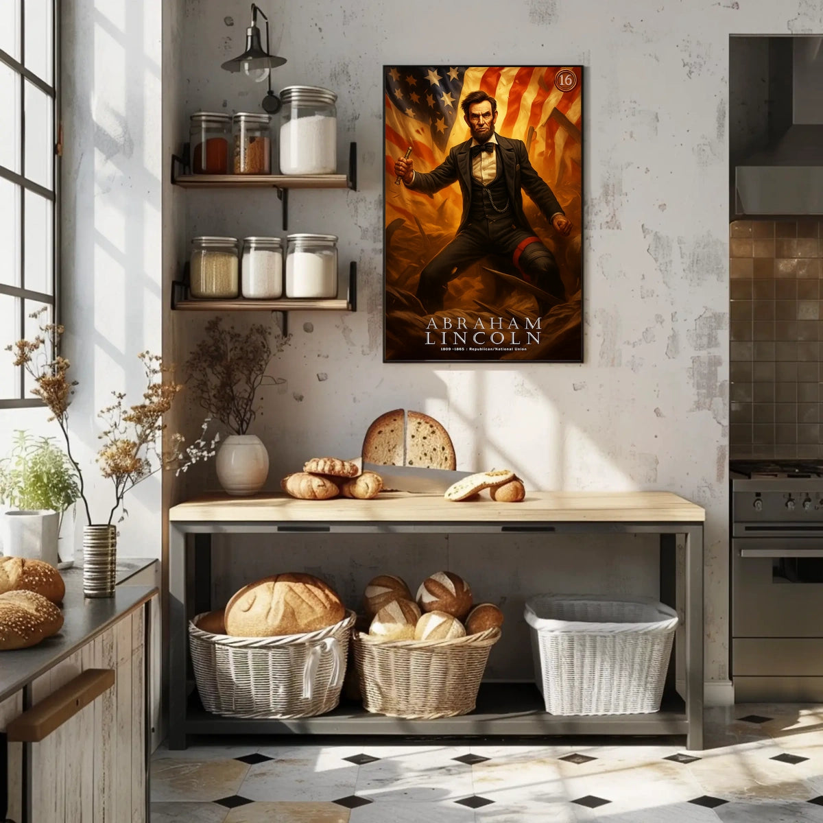 Abraham Lincoln Leadership Art Poster