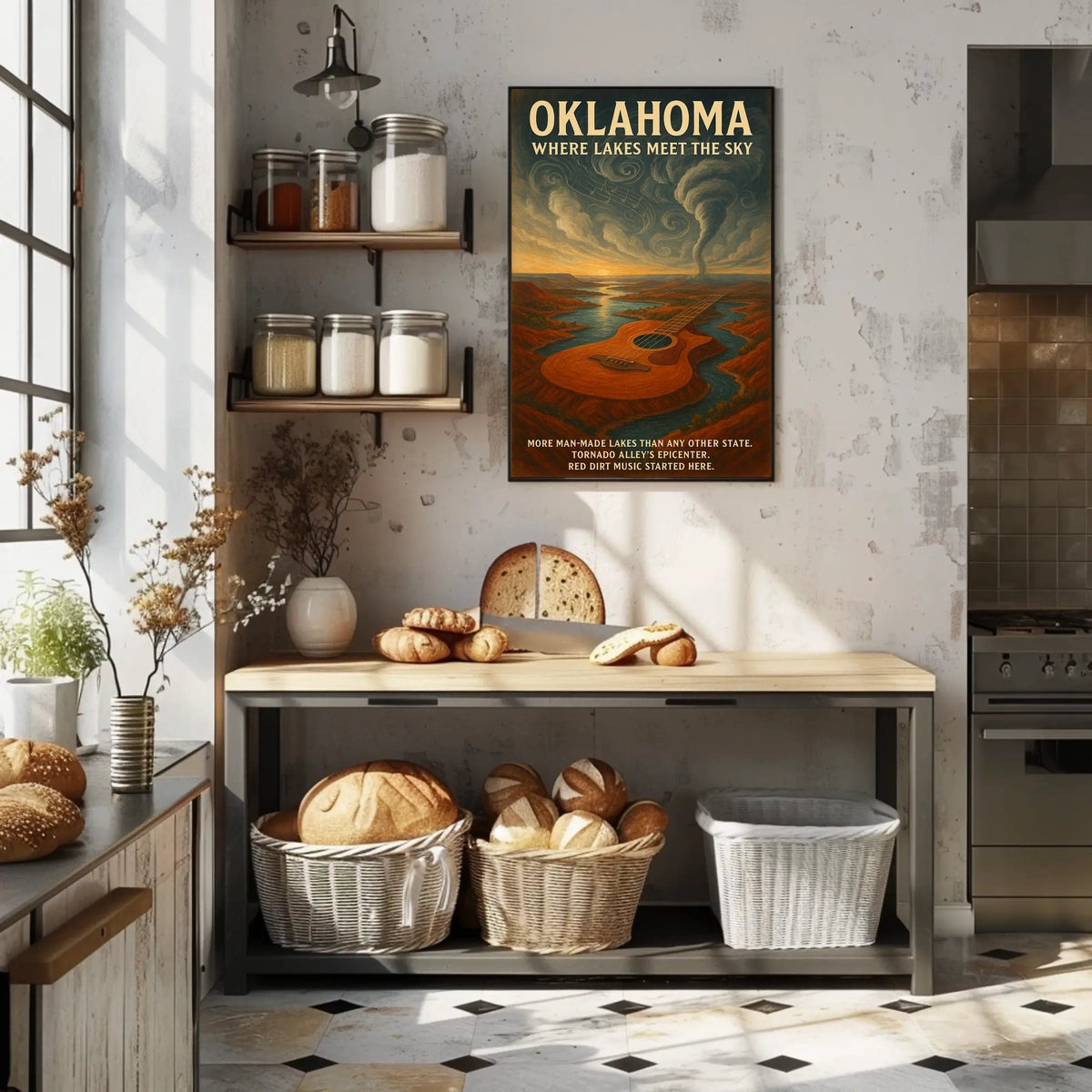 Oklahoma Where Lakes Meet The Sky Poster
