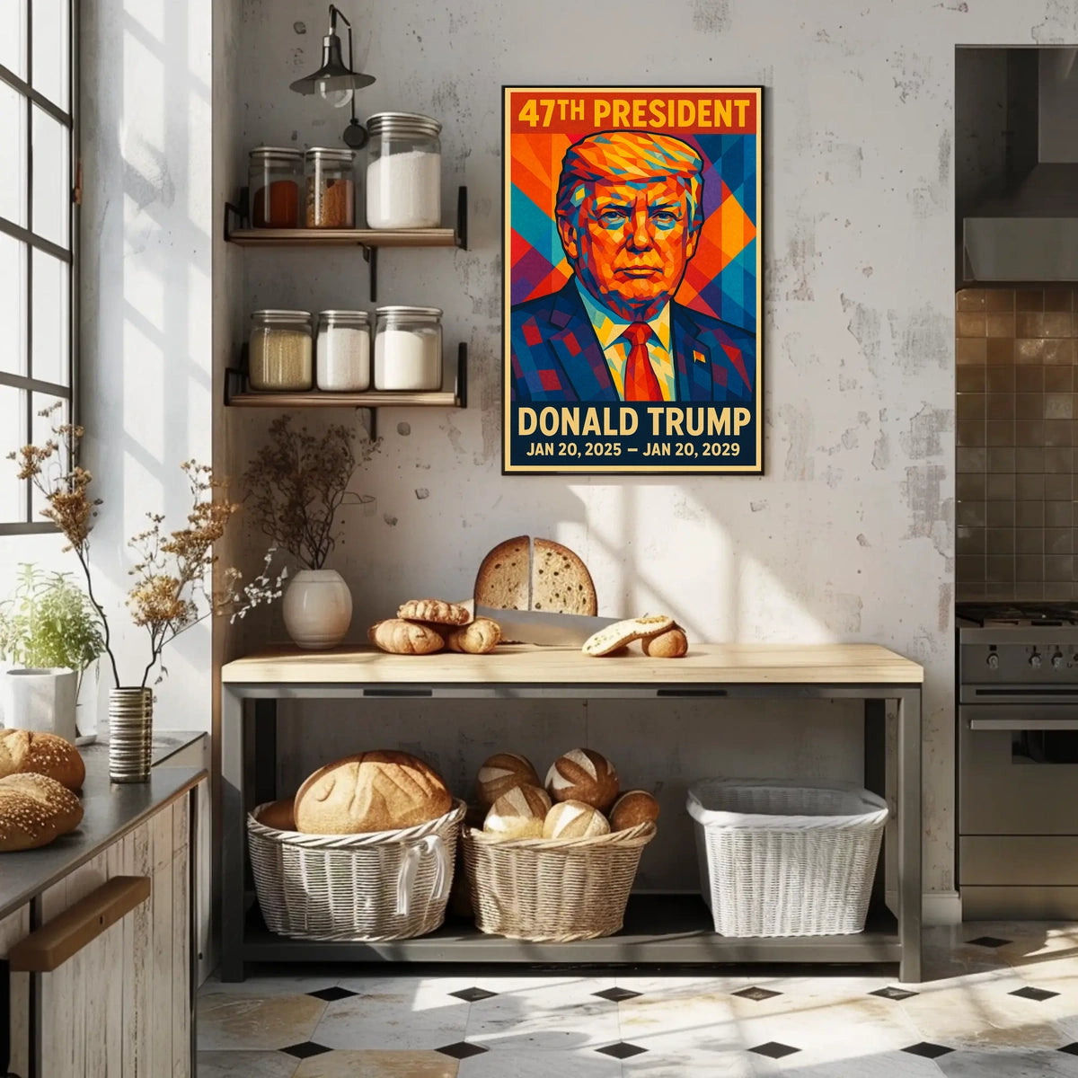 Donald Trump 47th President Patriotic Poster
