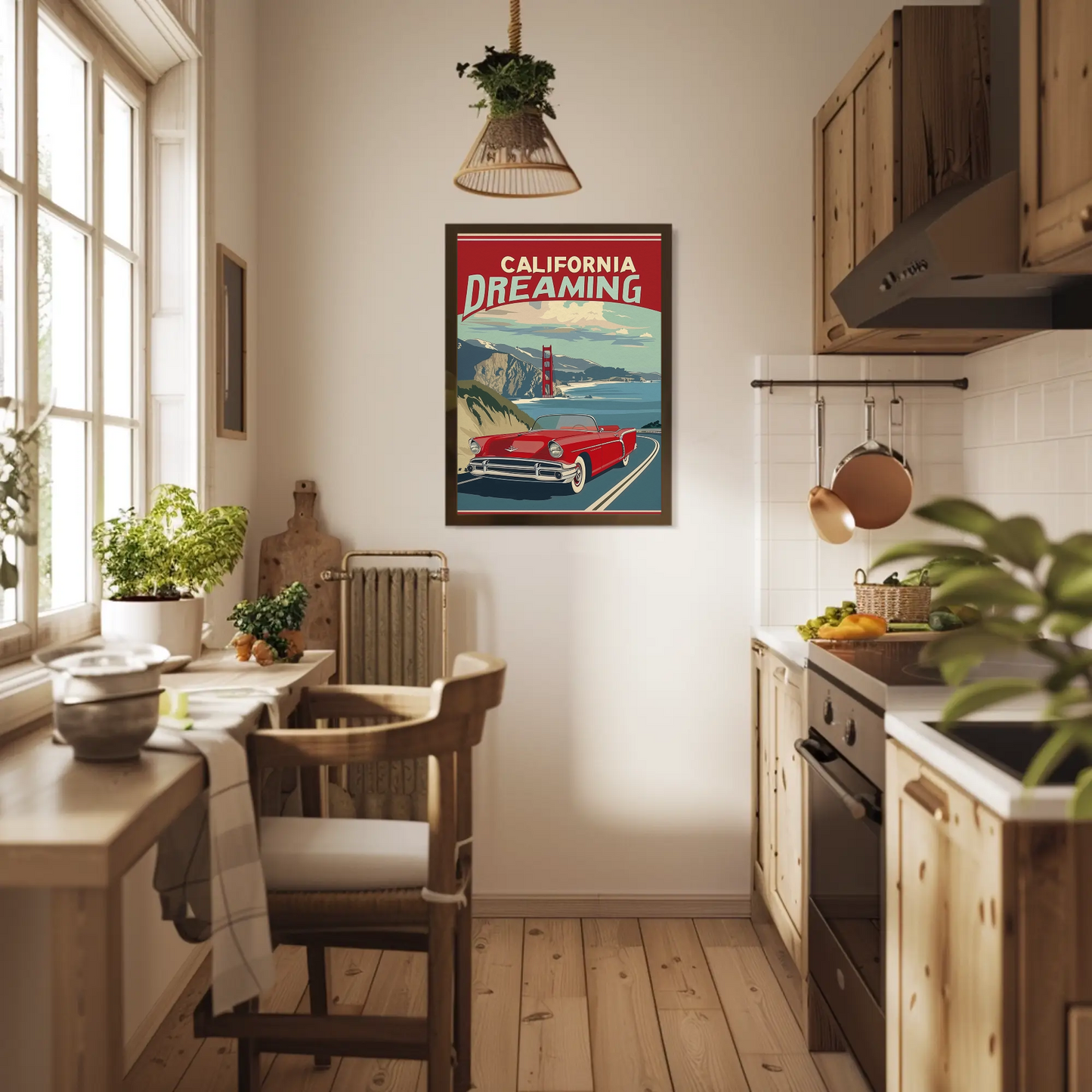 California Vintage Poster - Dreaming by the Coast