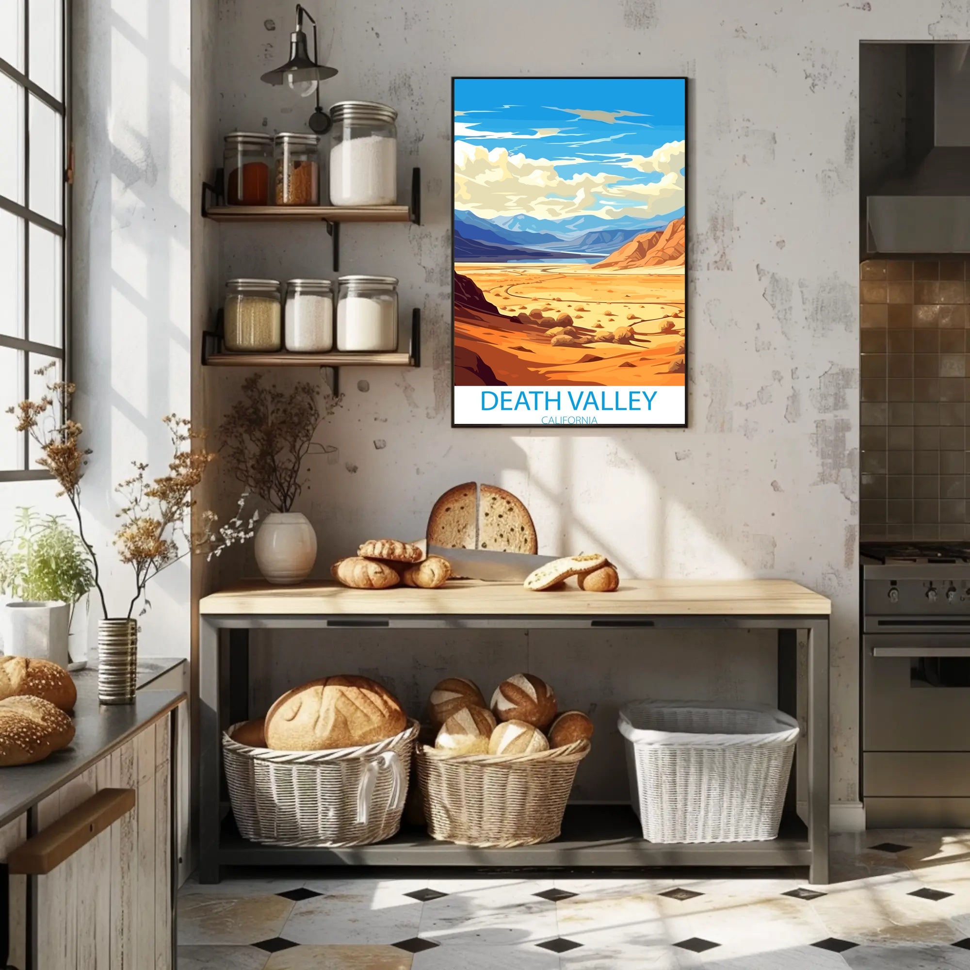 Death Valley Desert Adventure Art Travel Poster