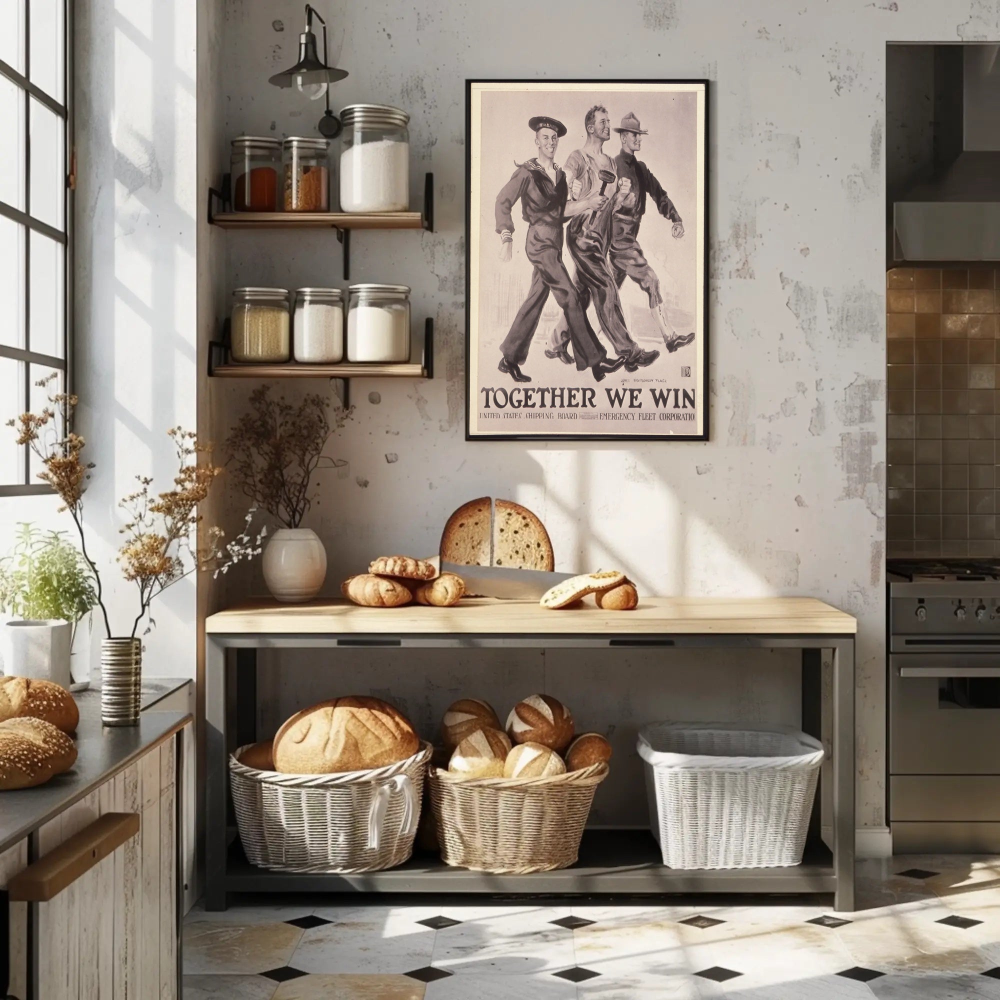 World War I Maritime Unity Propaganda Poster