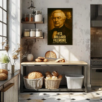 Millard Fillmore Presidential Poster Vintage Analog Film Aesthetic Wall Art History Portrait Print