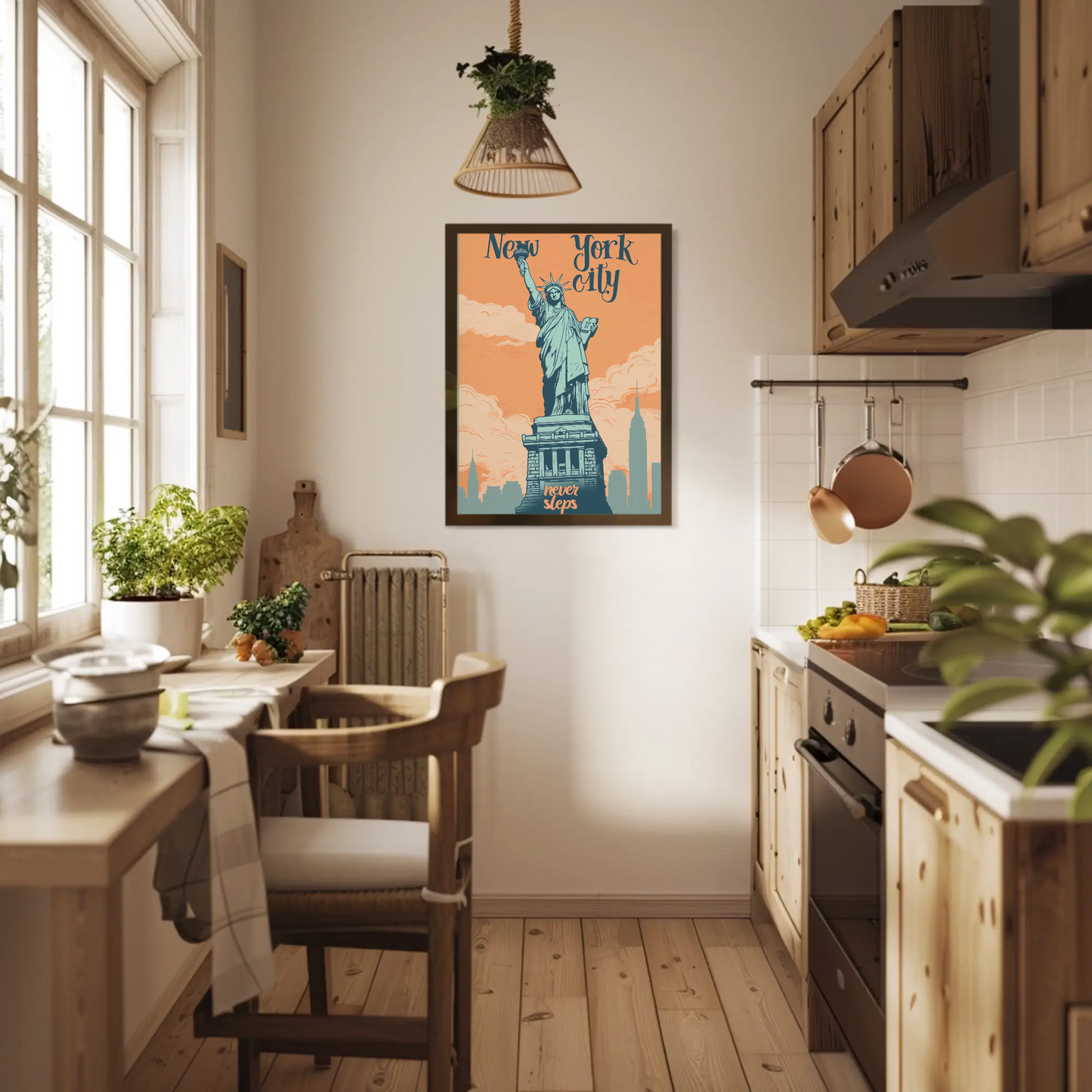 New York City Statue of Liberty Vintage Poster