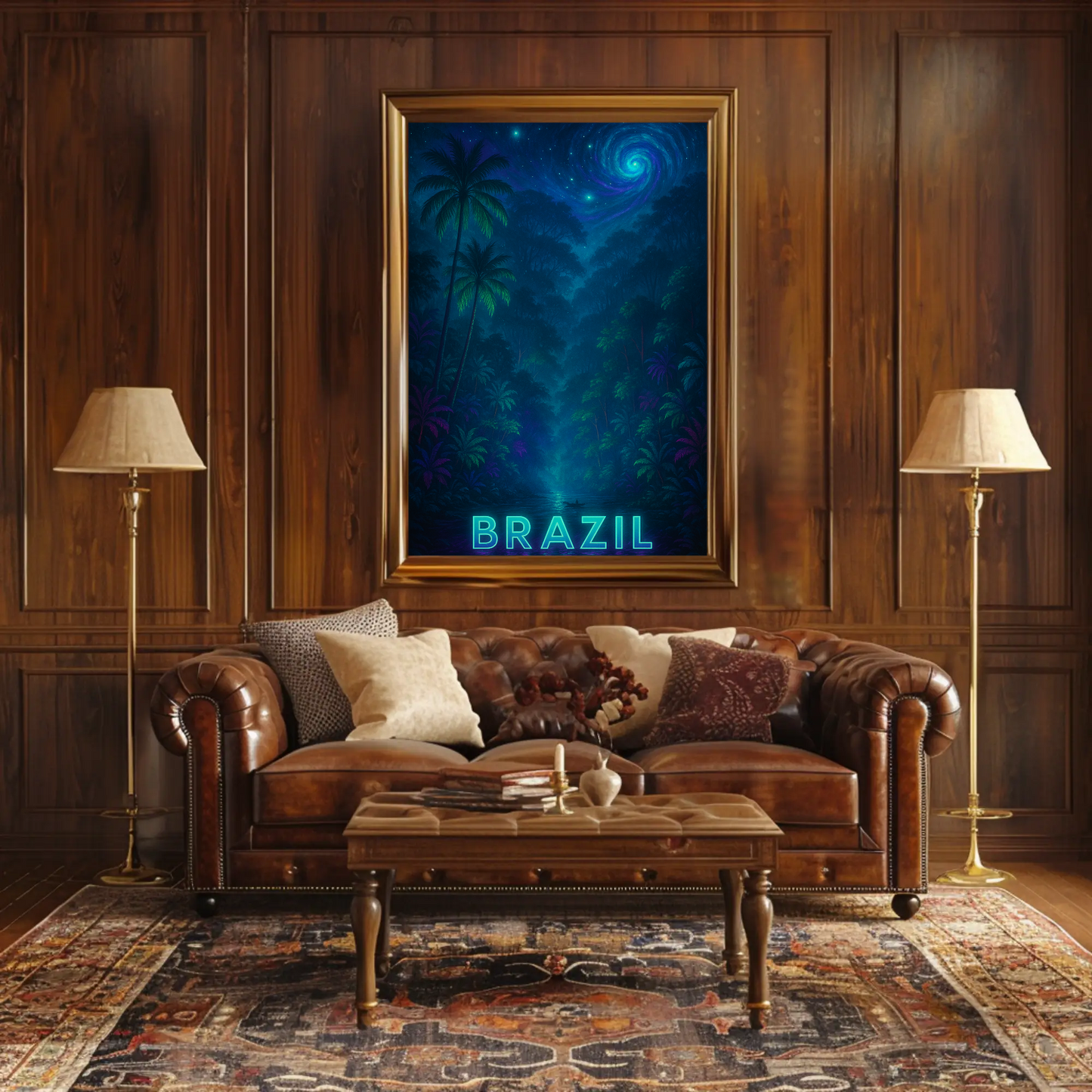 Brazil Amazon Jungle Galaxy Travel Poster