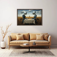 Surreal Tea Ceremony in Futuristic Sci-Fi Poster