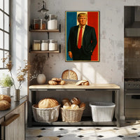 Presidential Portrait in Red, White, and Blue Poster PosterGoat