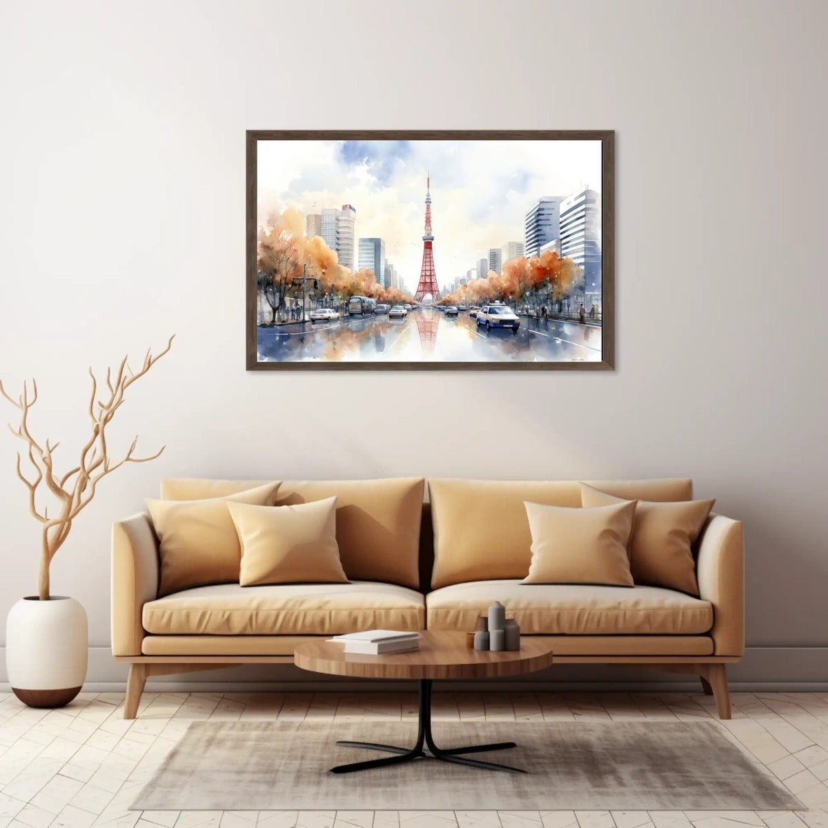 Tokyo Tower Autumn Scene Poster