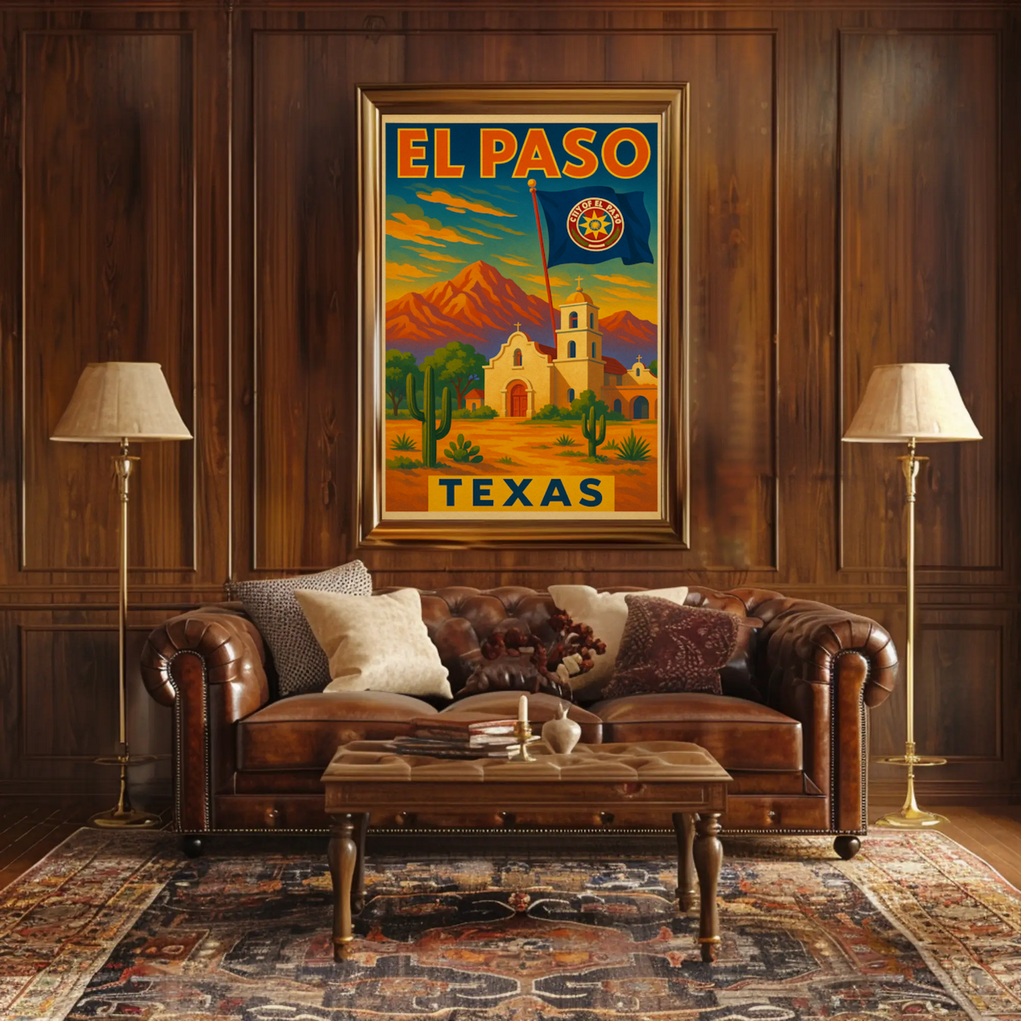 El Paso Desert Adventure Travel Poster