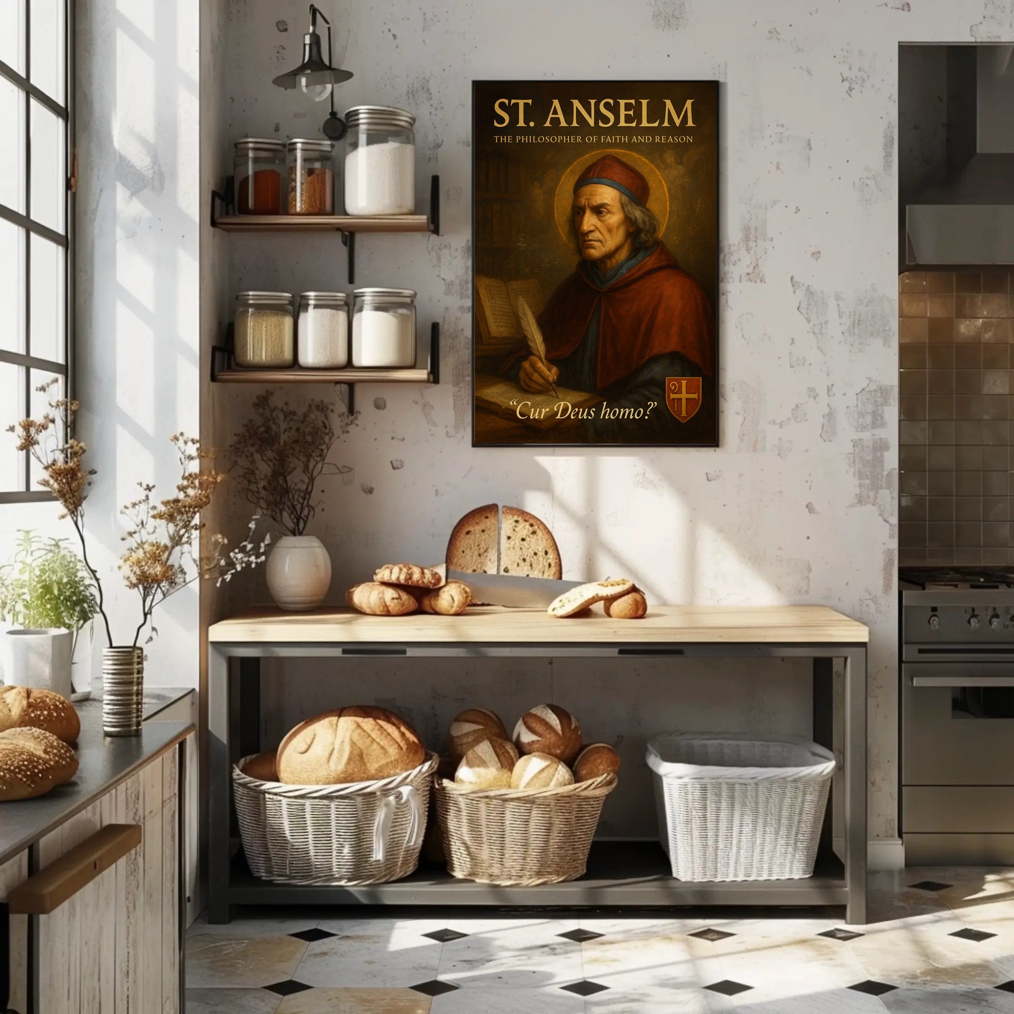 St. Anselm Scholar Portrait: Cultural Heritage Poster PosterGoat