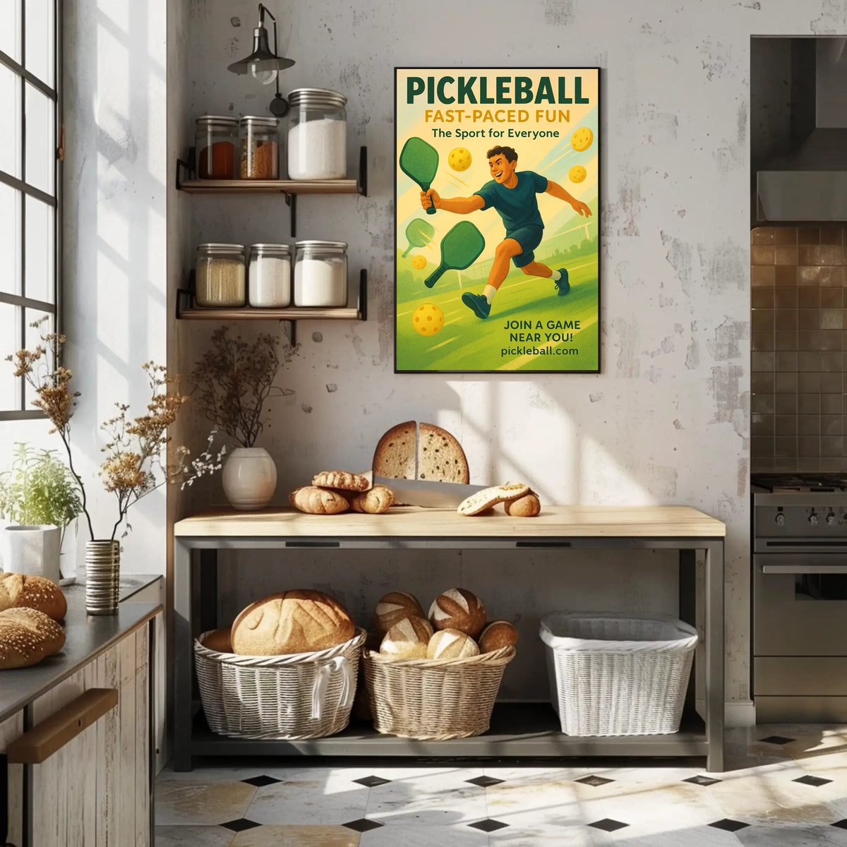 Pickleball Fast-Paced Fun Poster