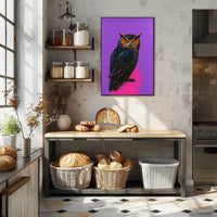 Vibrant Owl Portrait Poster