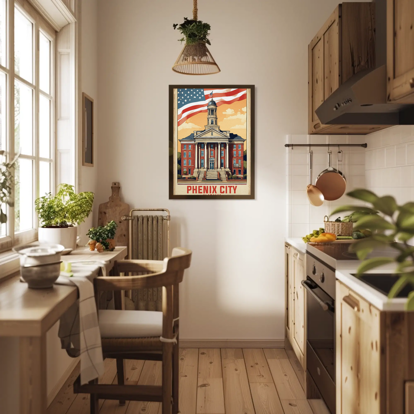 Phenix City Alabama Vintage Travel Poster Artwork