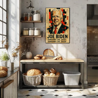 Joe Biden 46th President of the United States Layered paper Collage Poster