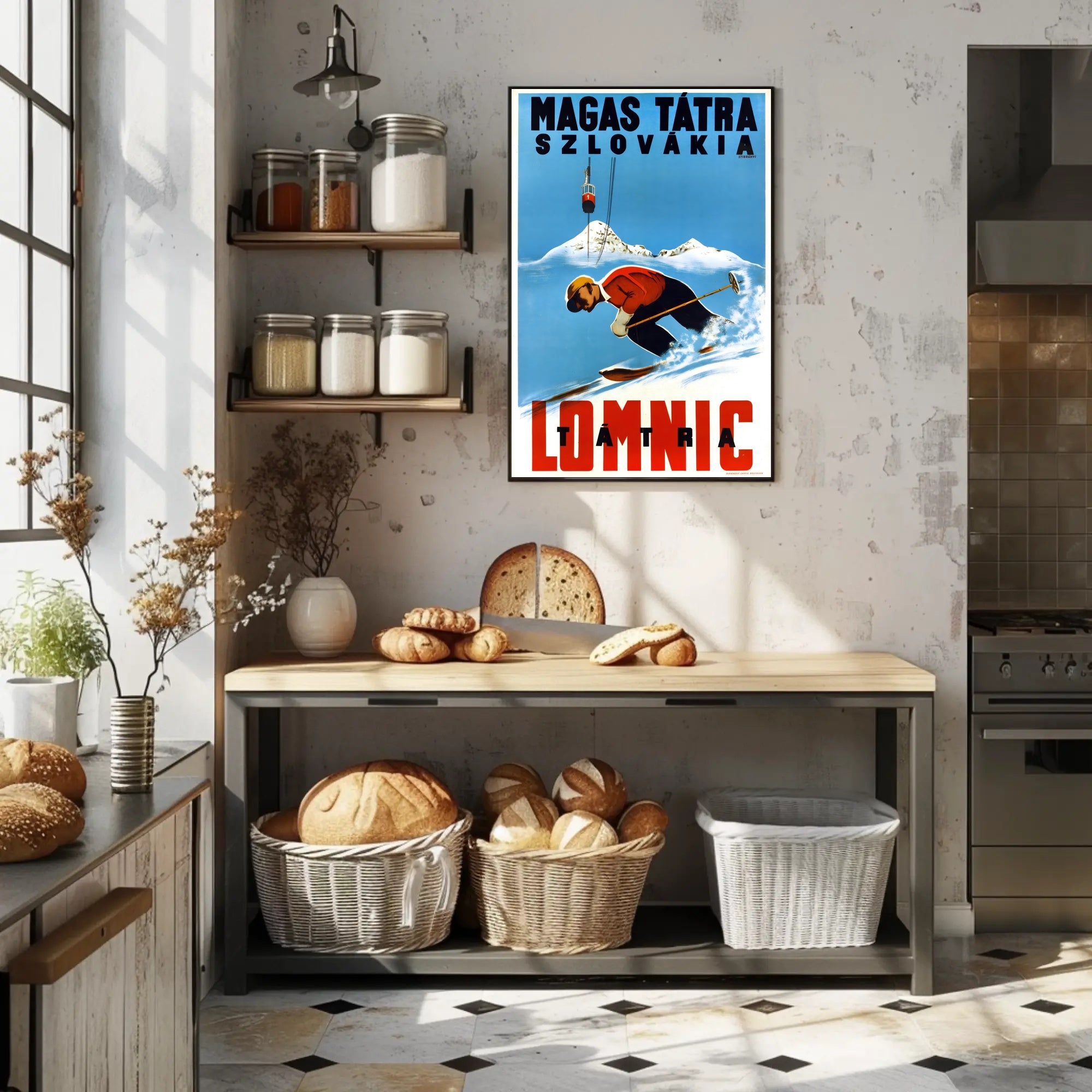 Skiing in the High Tatras Poster PosterGoat