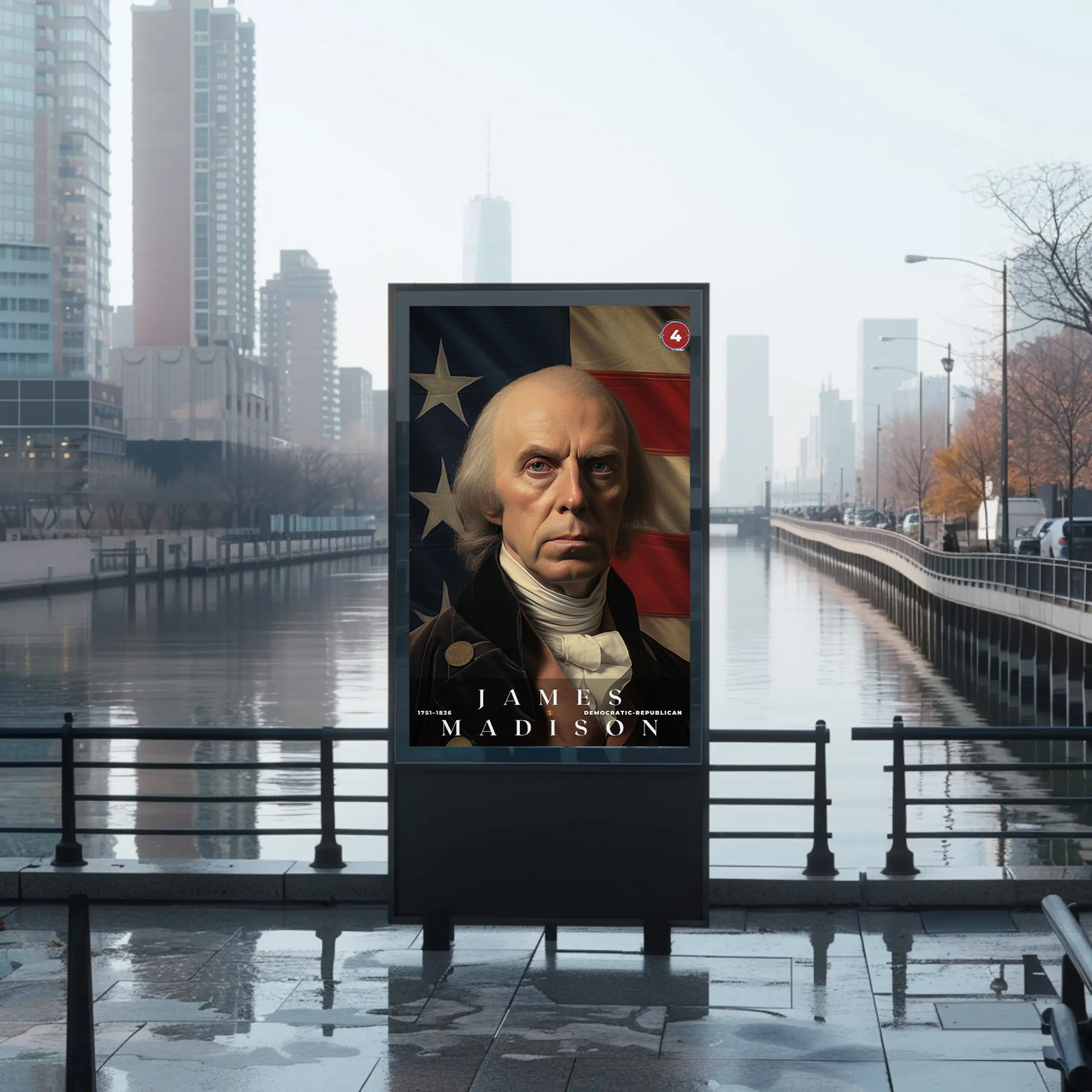James Madison 4th President Of The United States Portrait
