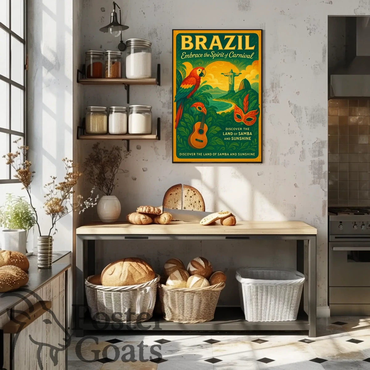 Brazilian Carnival Celebration: Vintage Cultural or Heritage Poster