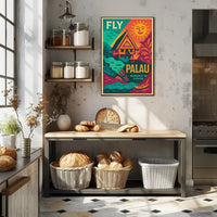 Travel to Palau Vibrant Tropical Adventure Travel Poster PosterGoat