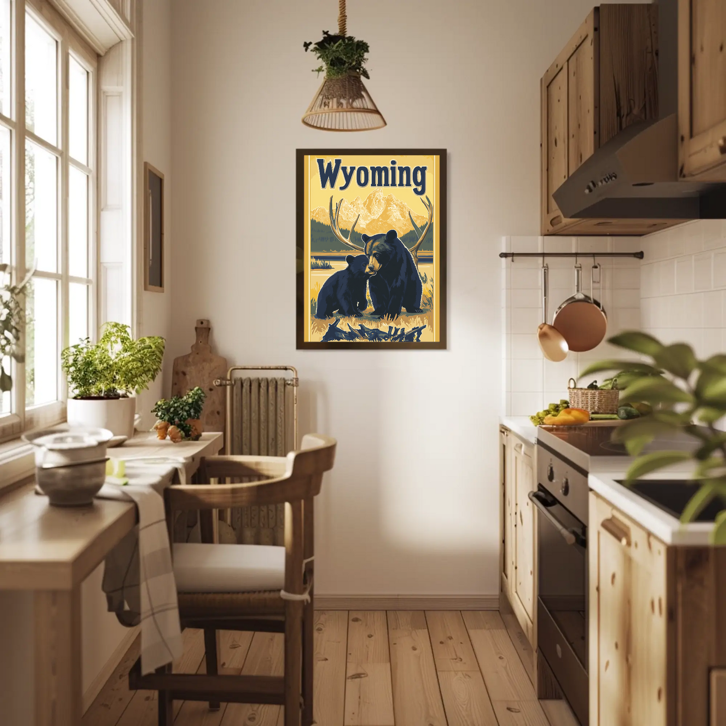 Wyoming Black Bear Vintage Poster