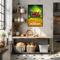 Indiana Countryside Illustration Poster