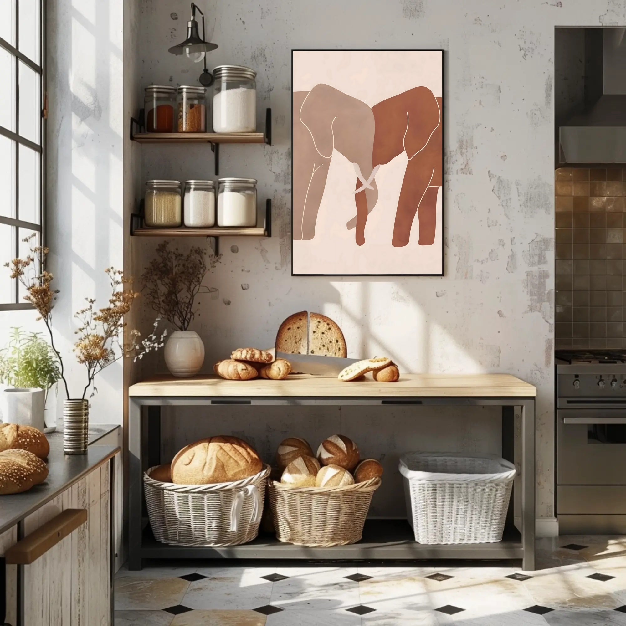 Elephants in Harmony Poster