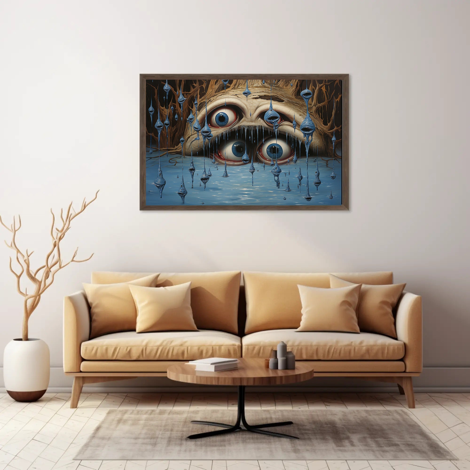 Surreal Face with Eyes Fantasy or Mythology Poster
