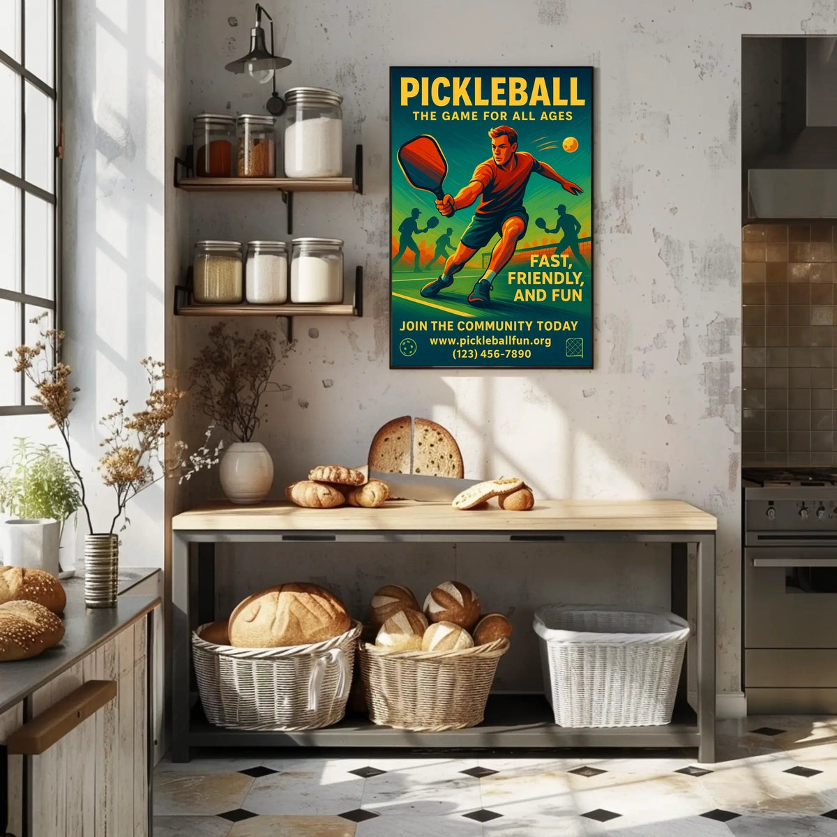 Pickleball The Game for All Ages Poster
