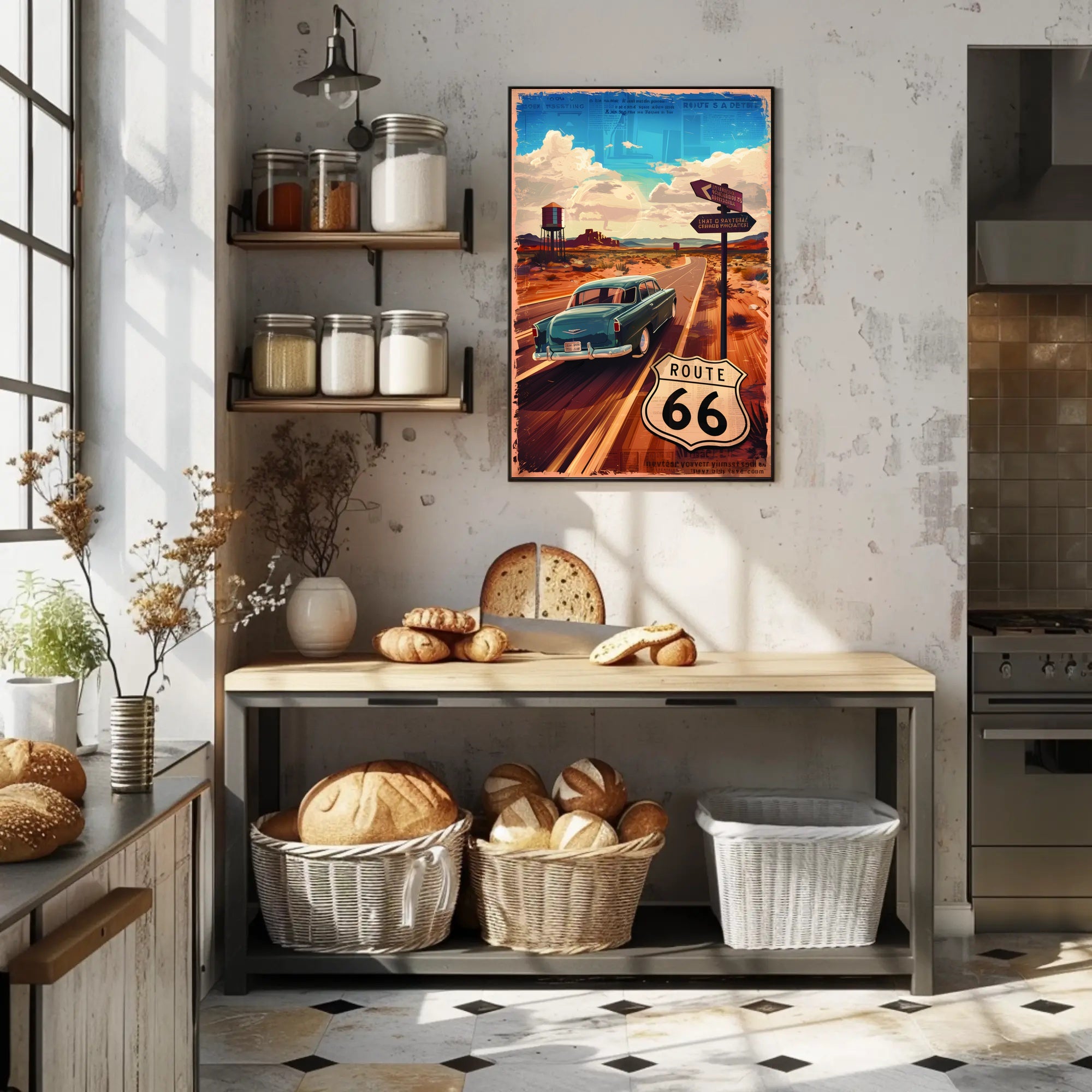 Journey on Route 66 Poster