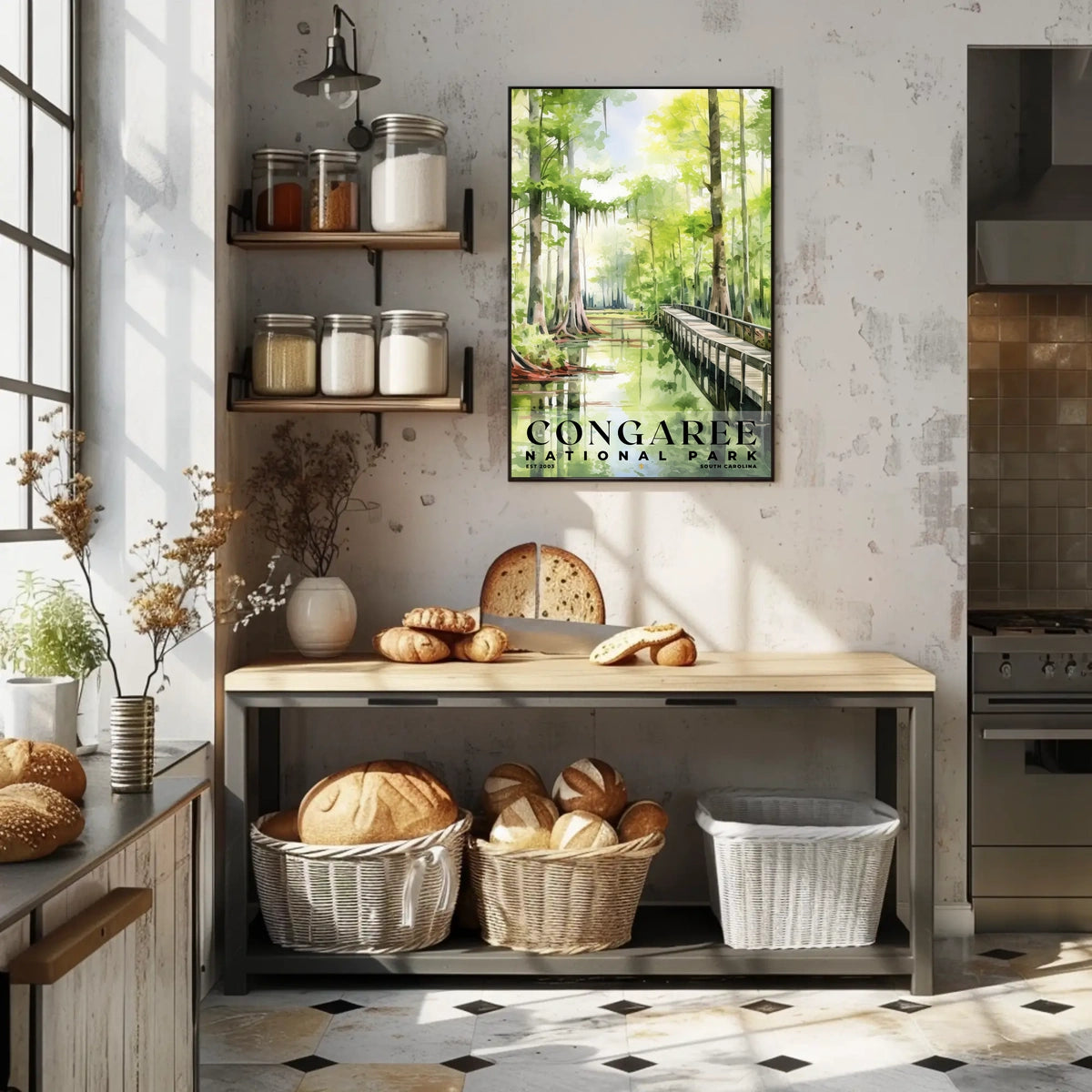 Congaree Watercolor Wall Art Poster