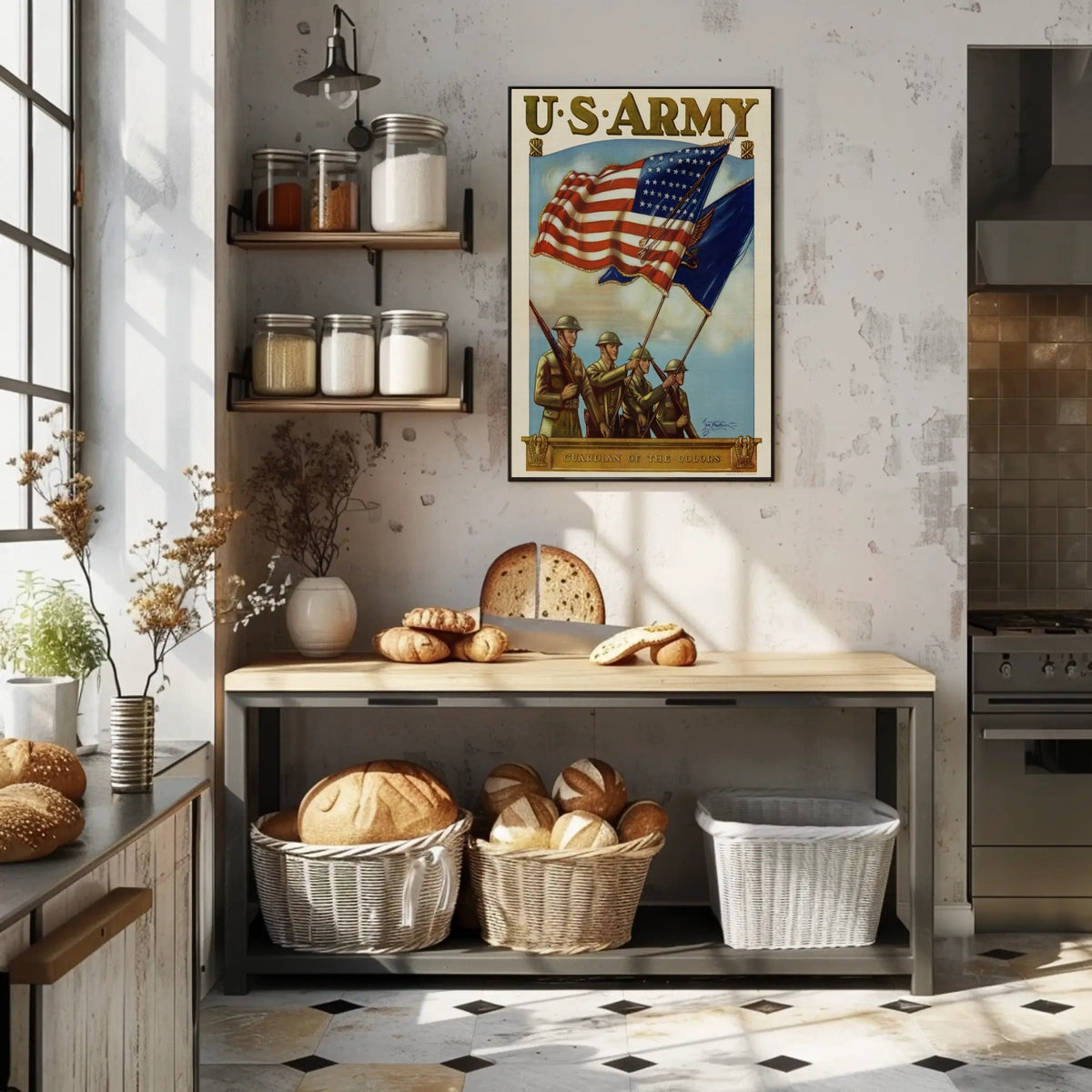 U.S. Army Patriotic Vintage Military Recruitment Poster