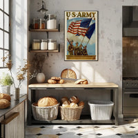 U.S. Army Patriotic Vintage Military Recruitment Poster