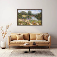 Tranquil Riverside Landscape Poster