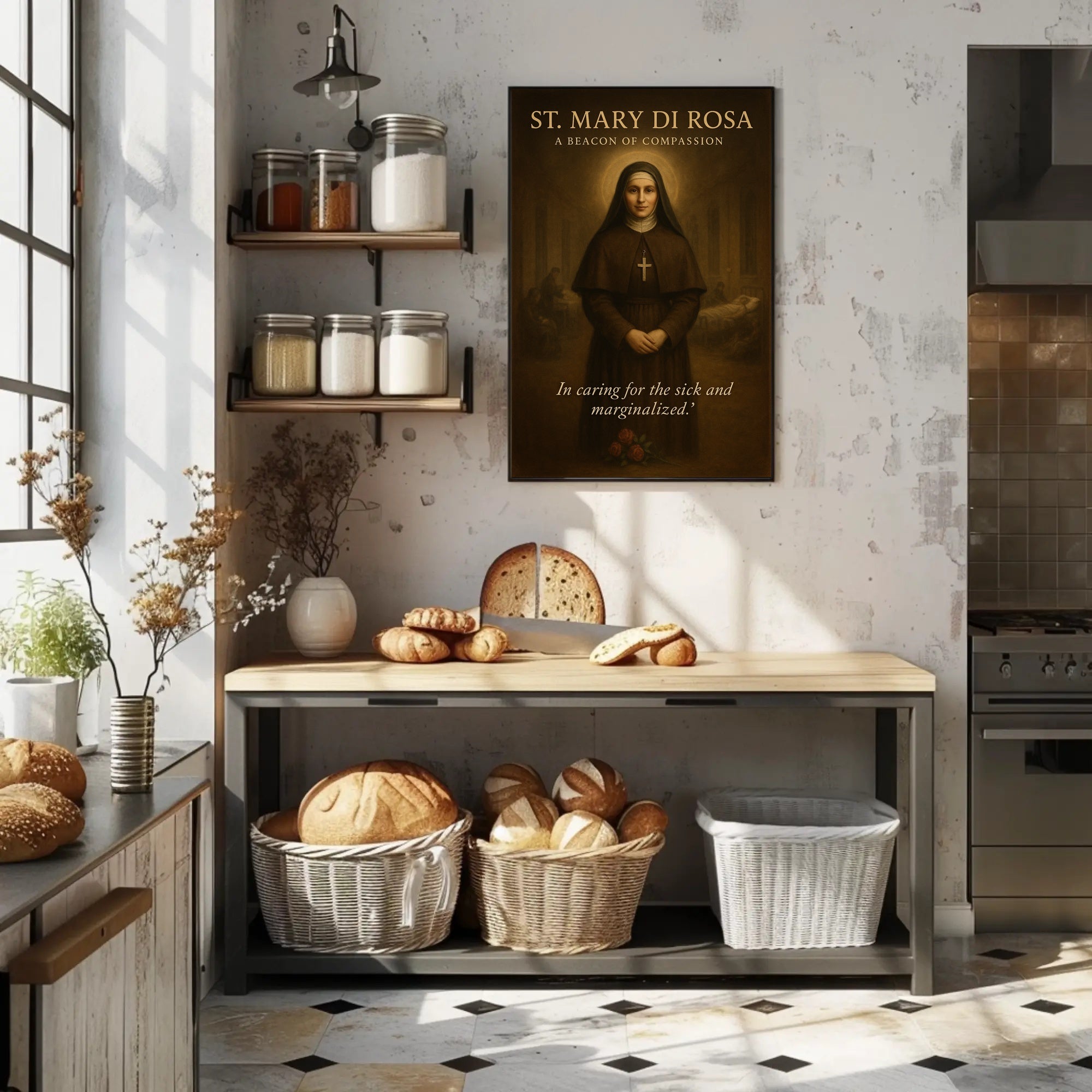 St. Mary di Rosa A Beacon of Compassion Poster PosterGoat