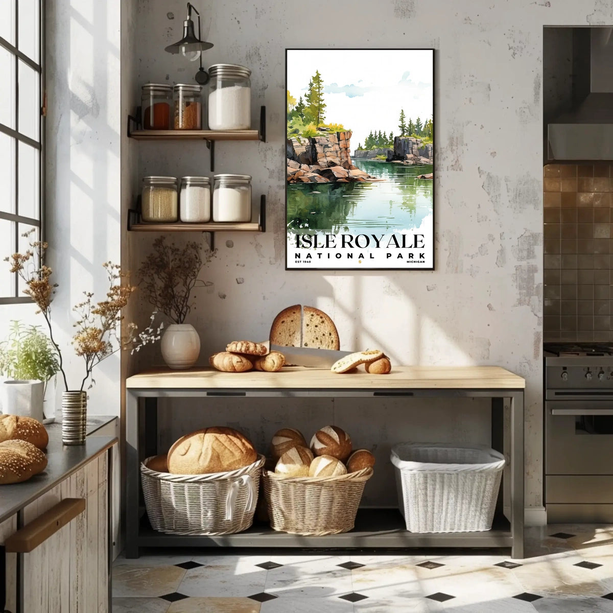 Isle Royale Watercolor Wall Art Poster