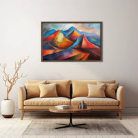 Vibrant Abstract Mountain Landscape Poster for Inspiration