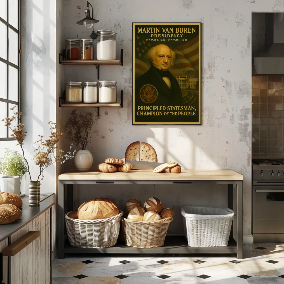 Martin Van Buren Presidential Legacy Historical Poster