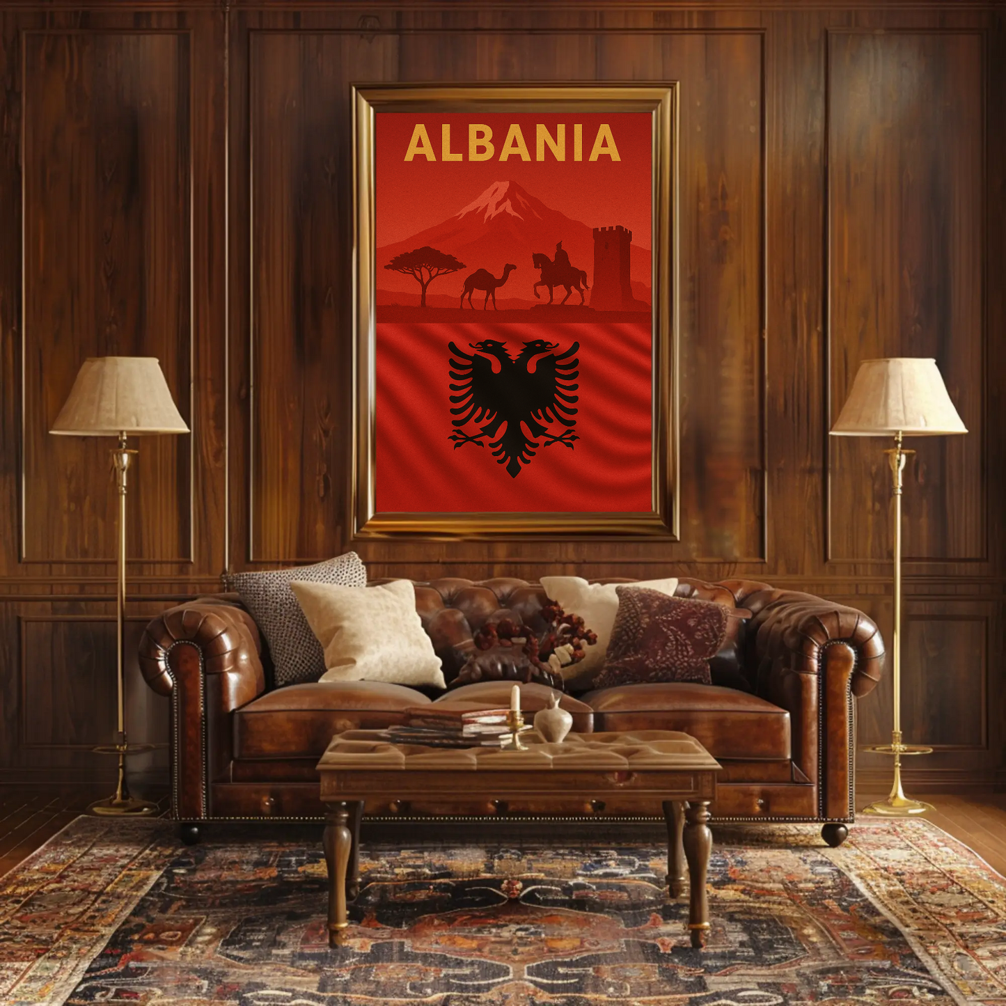 Albania's Historic Splendor Captured in Travel Poster