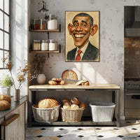 Barack Obama Caricature Poster PosterGoat