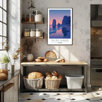 Phi Phi Islands Tranquil Landscape Travel Poster